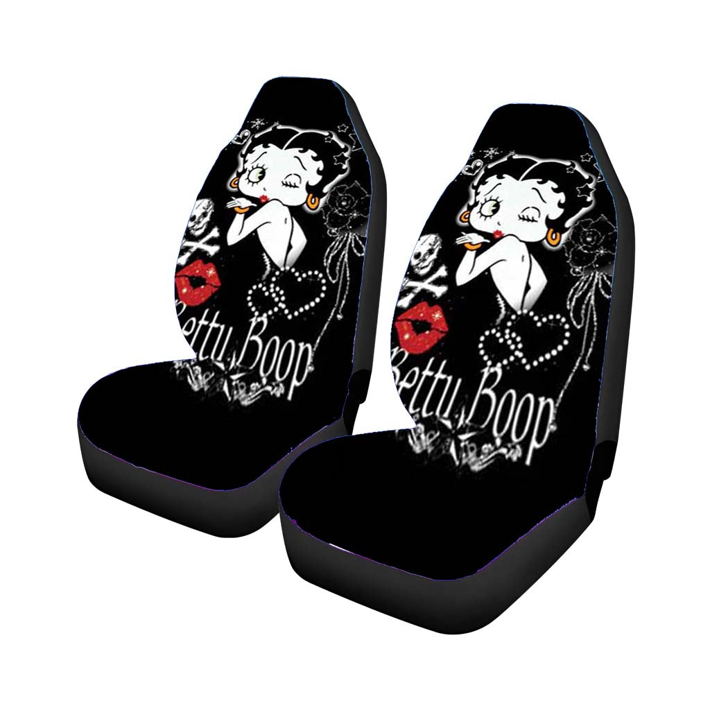 Betty Boop Kiss Blk Bkg car Seat Covers