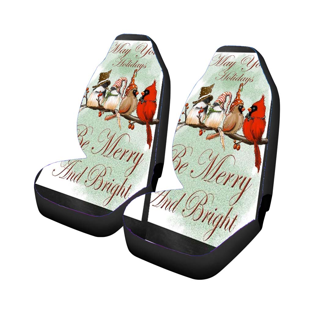 Birds On Branch Merry And Bright car Seat Covers