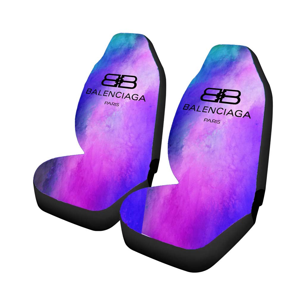 Black Balenciaga Blue Purple Tye Die Color car Seat Covers
