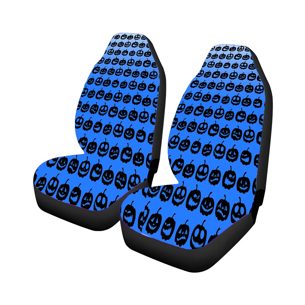 Blue Pumpkins Pattern Silhouette car Seat Covers