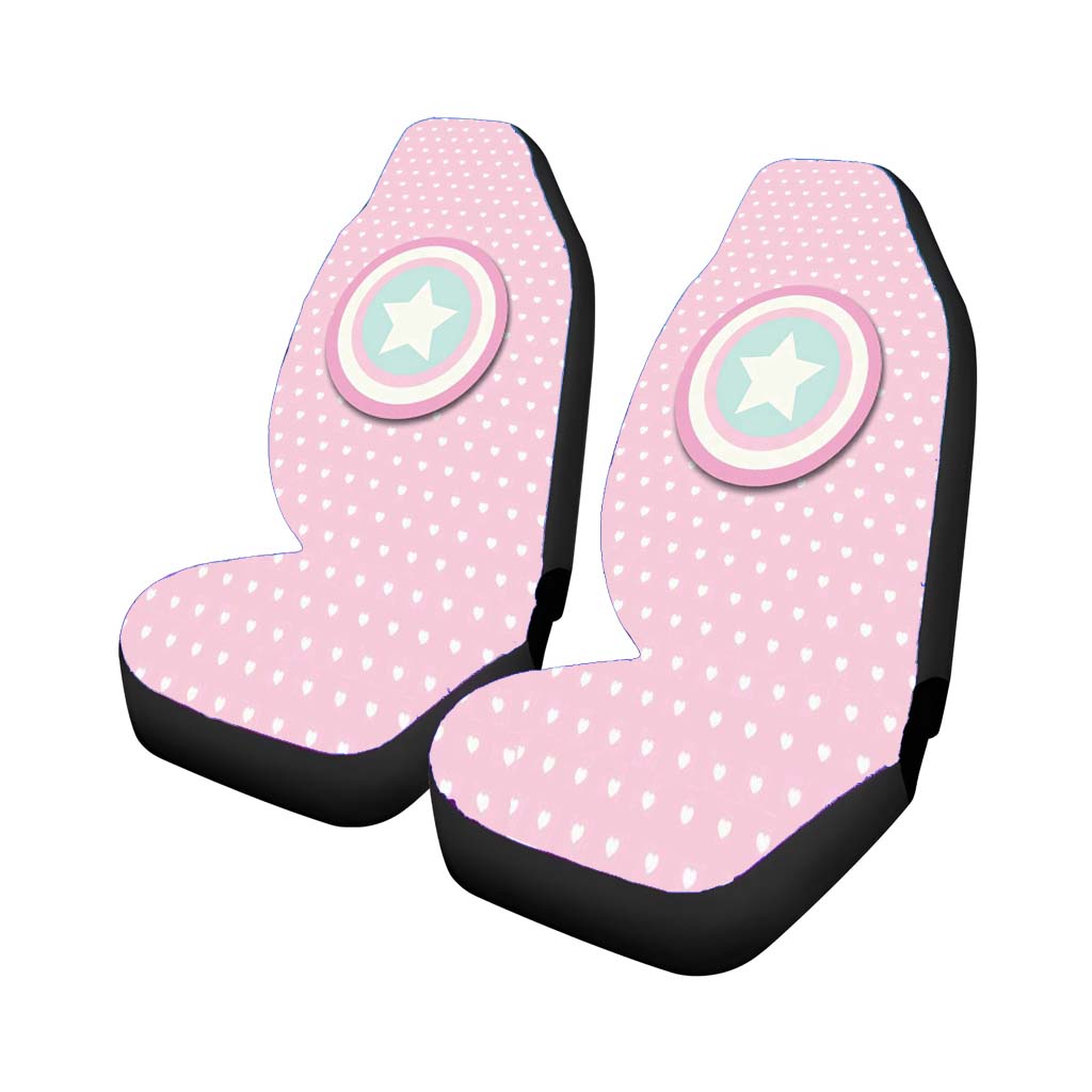 Captain America Pink Girls car Seat Covers