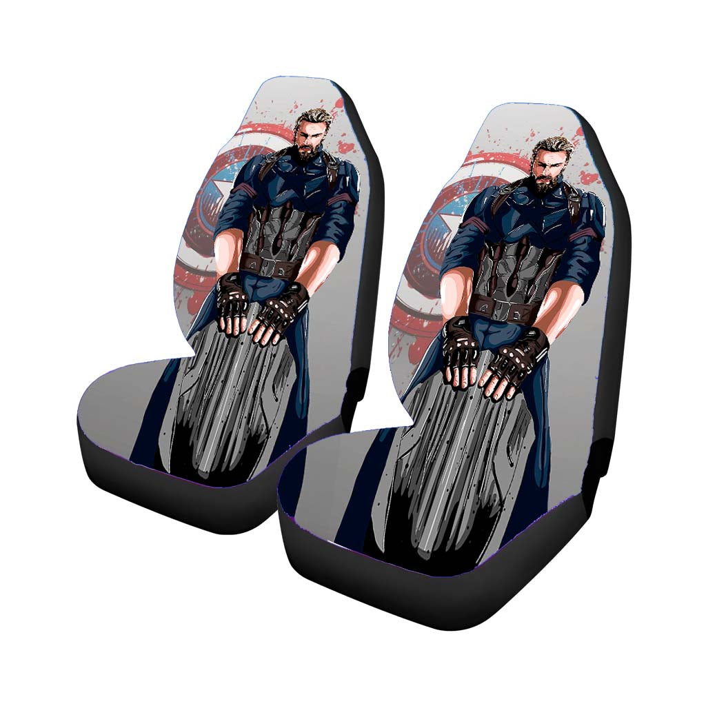 Captain America X Chris Evans Illustration car Seat Covers