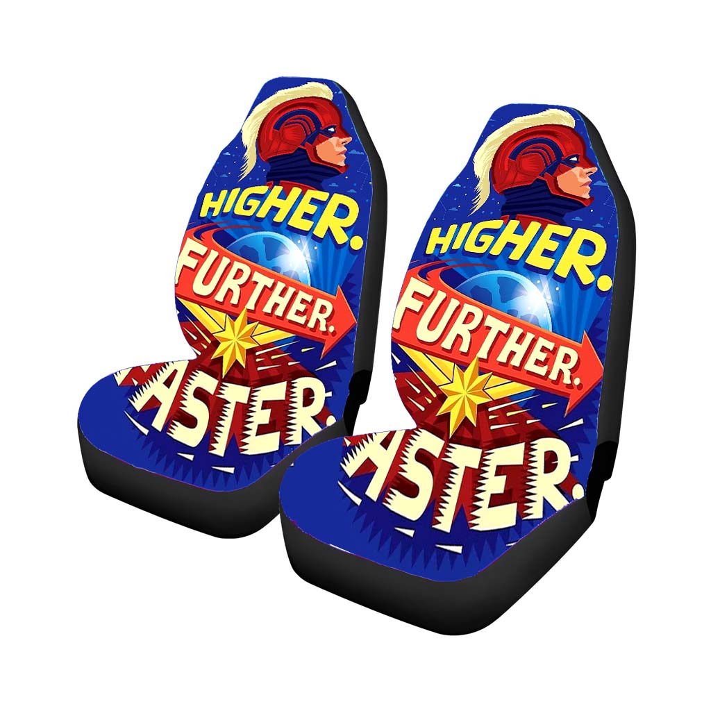 Captain Marvel Higher Further Faster car Seat Covers