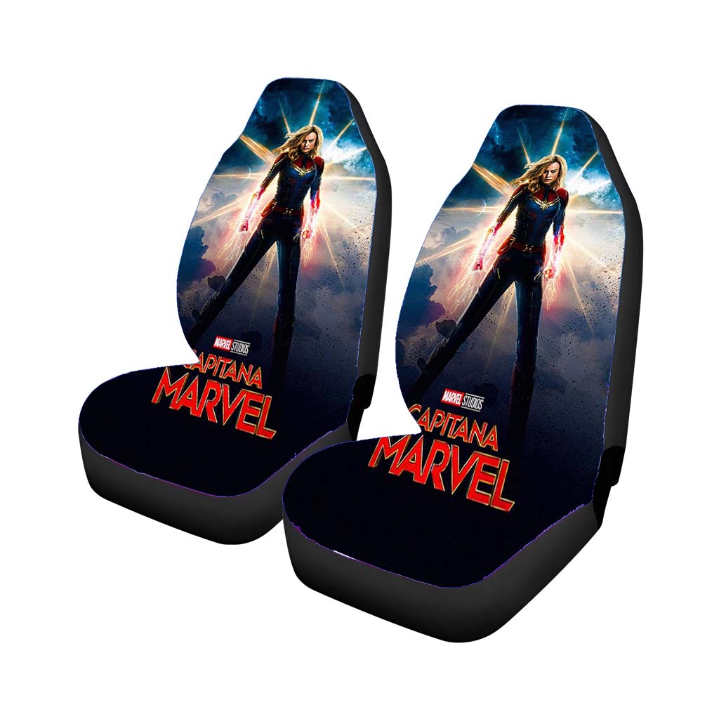 Captain Marvel Poster Galaxy car Seat Covers