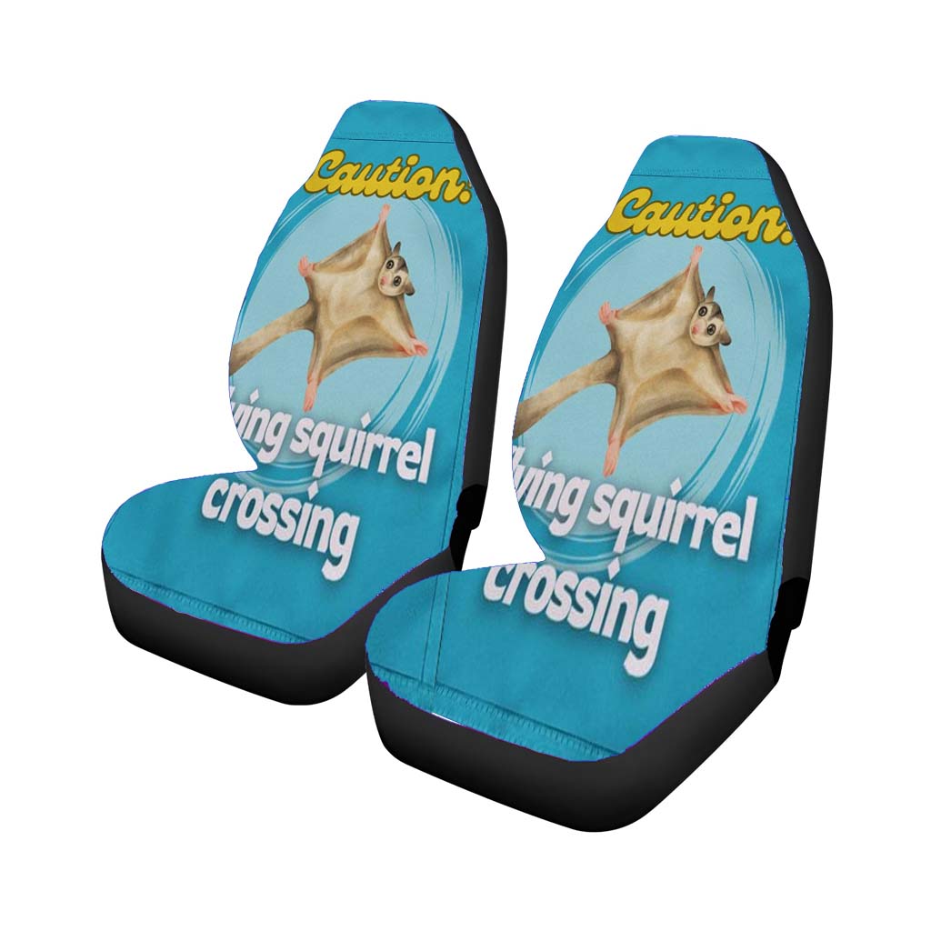 Caution Flying Squirrel Crossing car Seat Covers