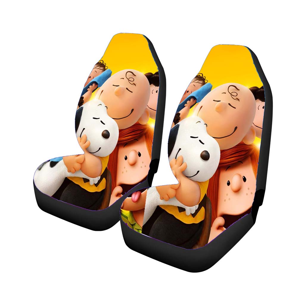 Charlie Brown And Snoopy Hugs The Peanuts Movie Poster car Seat Covers