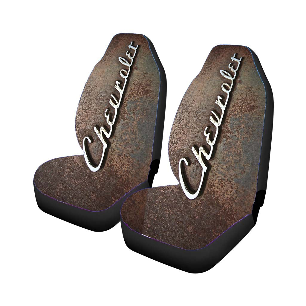 Chevy Chevrolet Vintage Metal Logo car Seat Covers