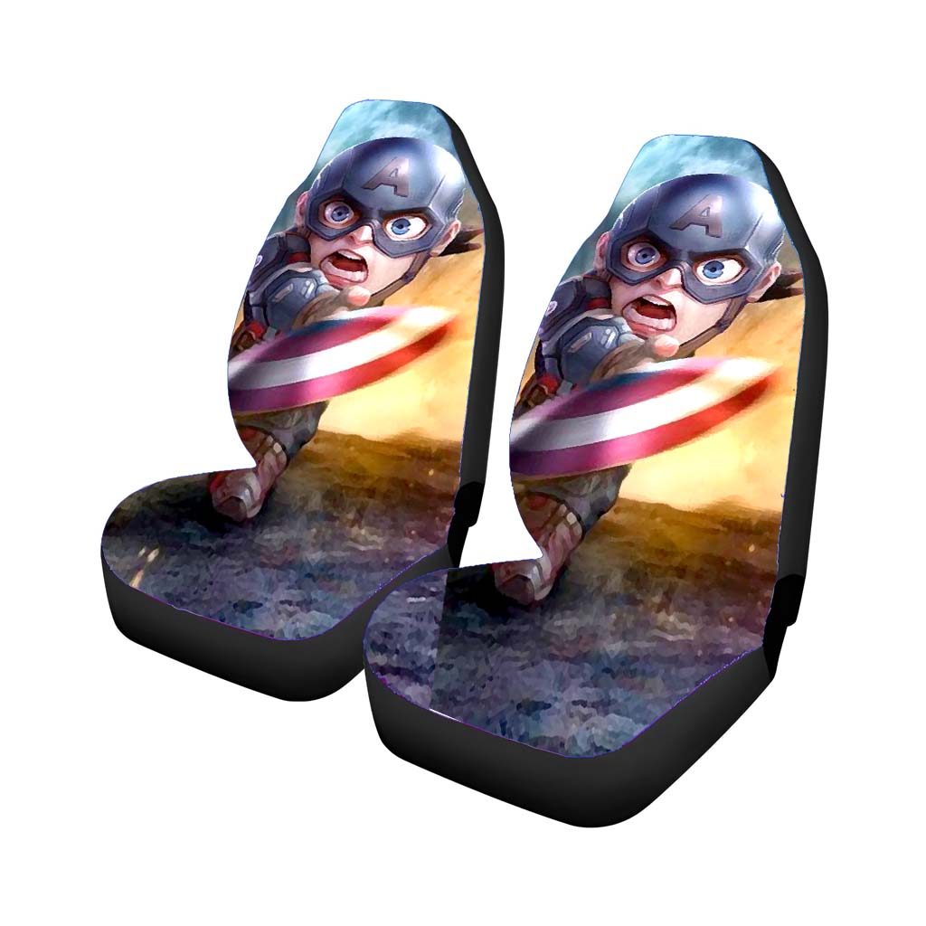 Chibi Fancy Captain America car Seat Covers