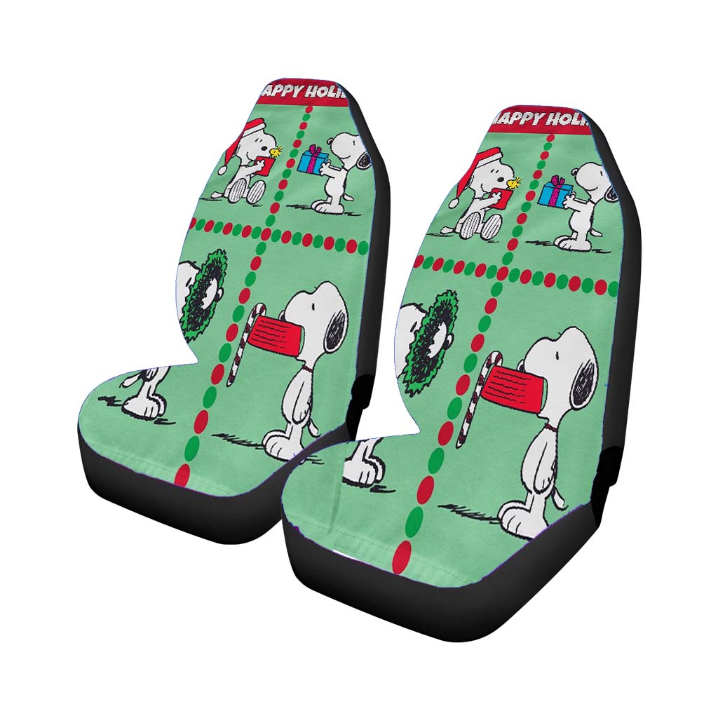 Christmas Scenes Peanuts Holiday car Seat Covers