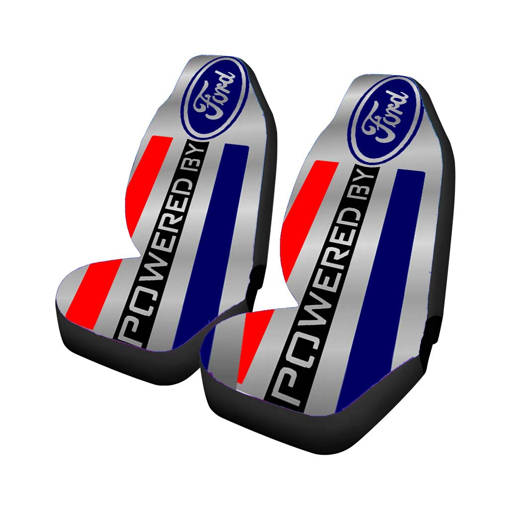 Classic Stainless Steel Powered By Ford Plate car Seat Covers