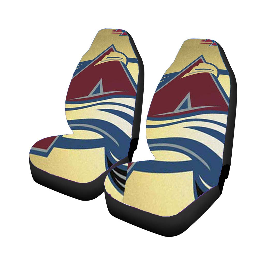 Colorado Avalanche Tan Fade car Seat Covers