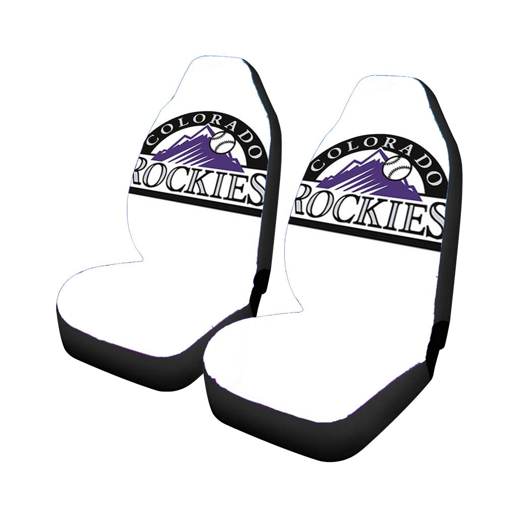 Colorado Rockies Baseball Logo White car Seat Covers
