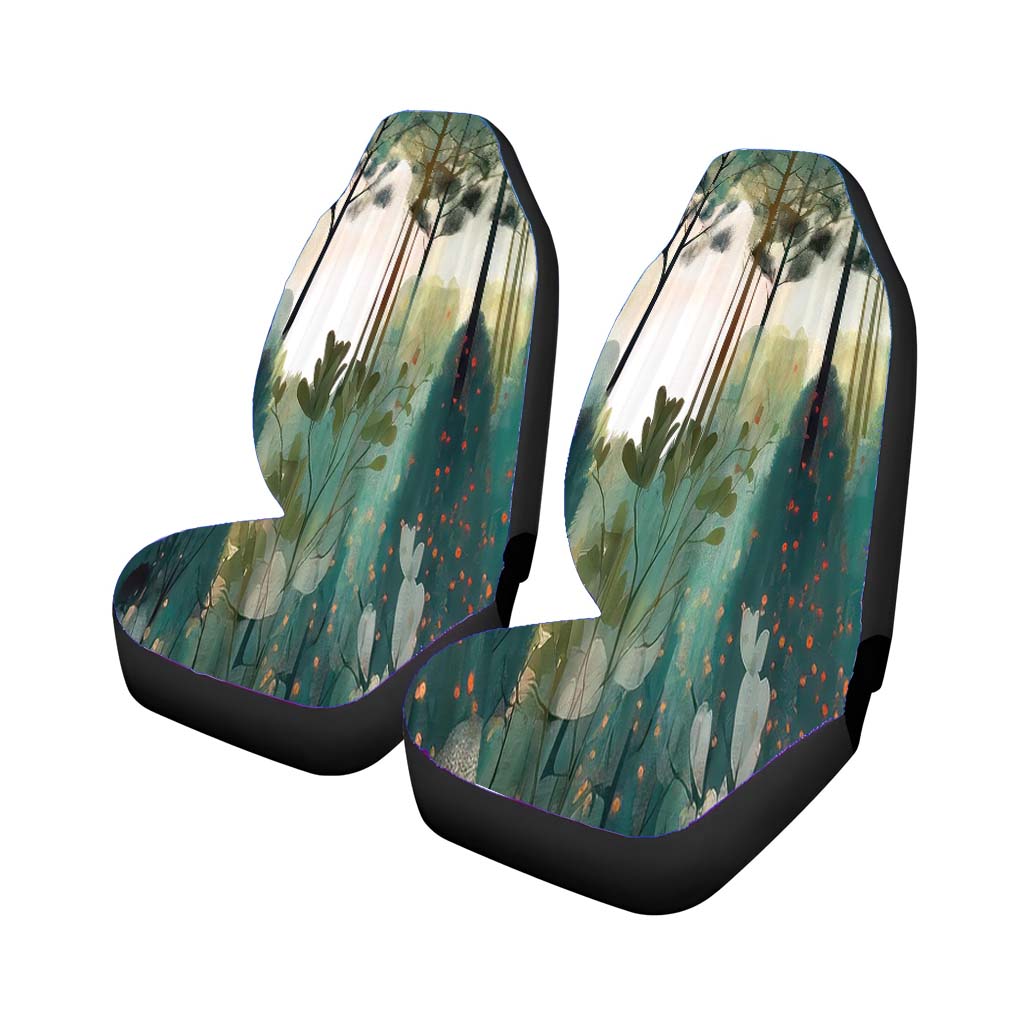 Cottage Folk Art Country Forest car Seat Covers