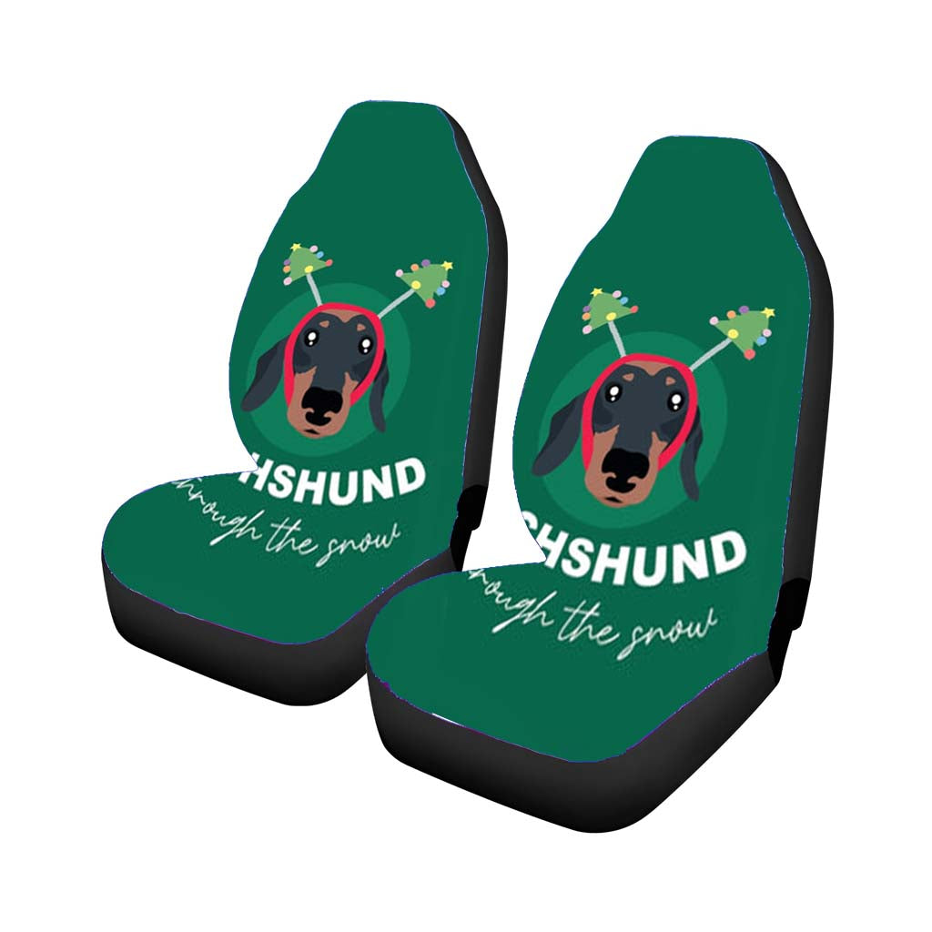 Dachshund Through The Snow car Seat Covers