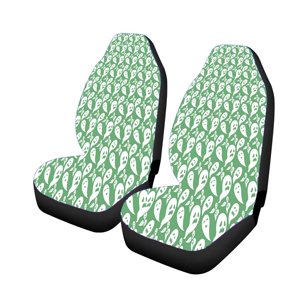 Dark Green Ghosts Pattern Halloween car Seat Covers