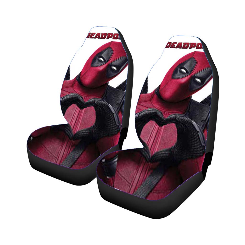 Deadpool Heart Hands car Seat Covers