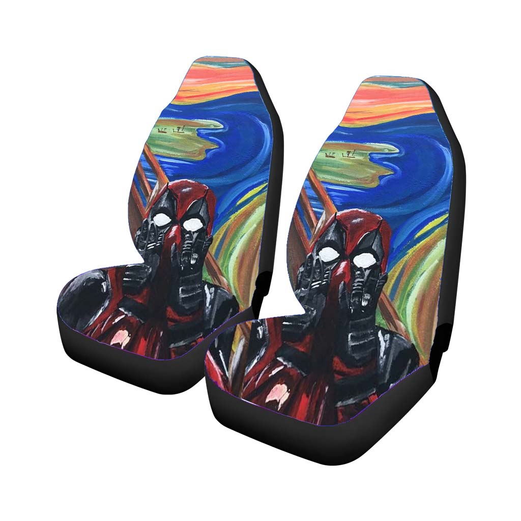 Deadpool The Scream Acrylic Painting car Seat Covers