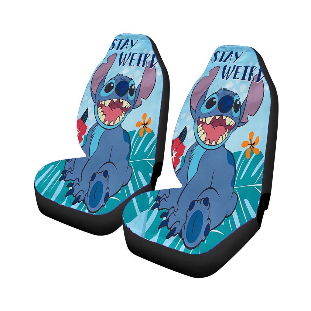 Disney Stay Weird Stitch car Seat Covers