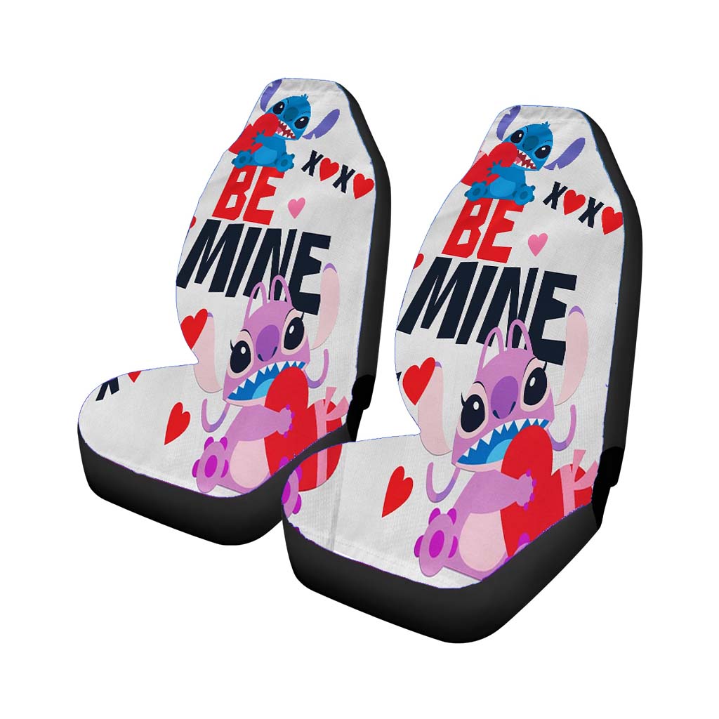 Disney Stitch Be Mine Valentines car Seat Covers