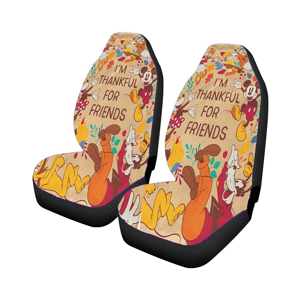 Disney Thankful For Friends Mickey And The Gang car Seat Covers