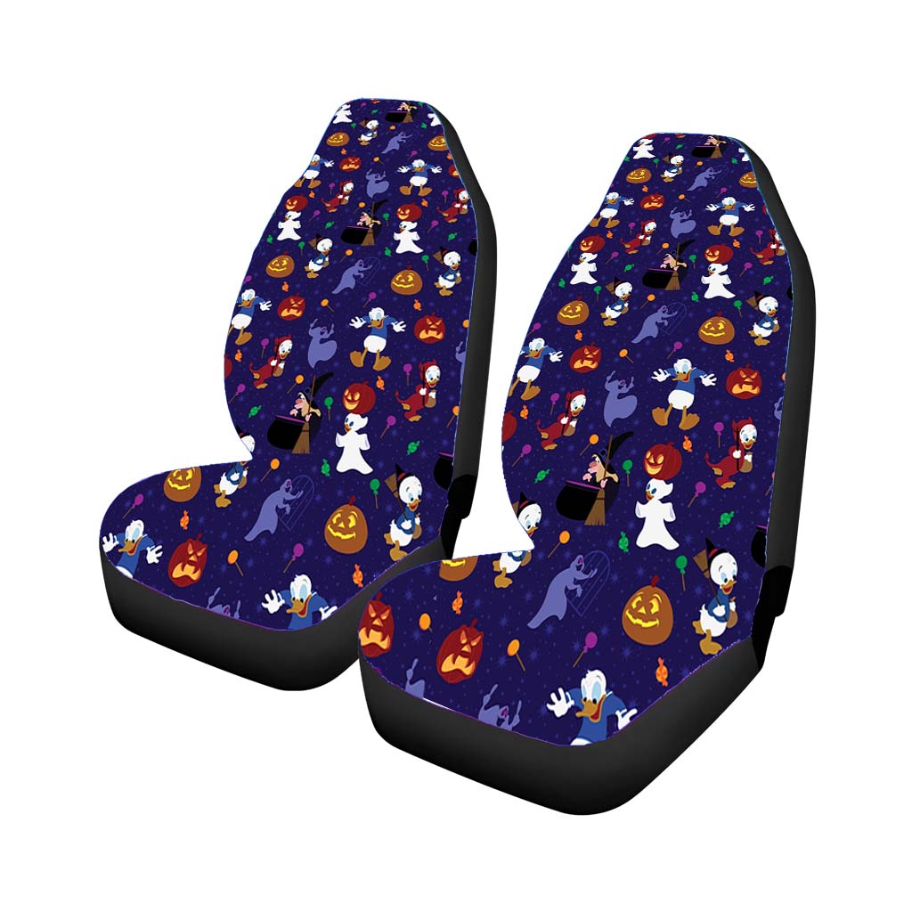 Donald Duck Purple Halloween Pattern car Seat Covers