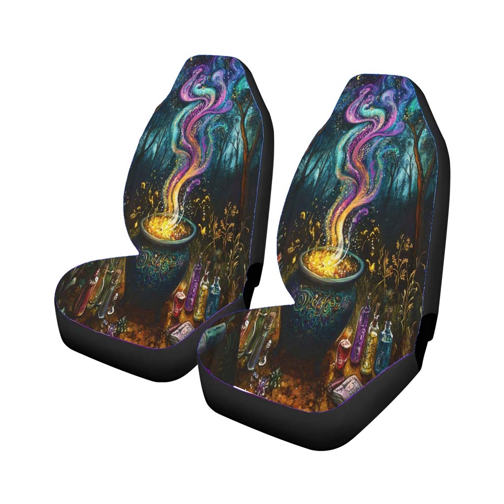 Enchanted Blue Forest Witches Cauldron car Seat Covers