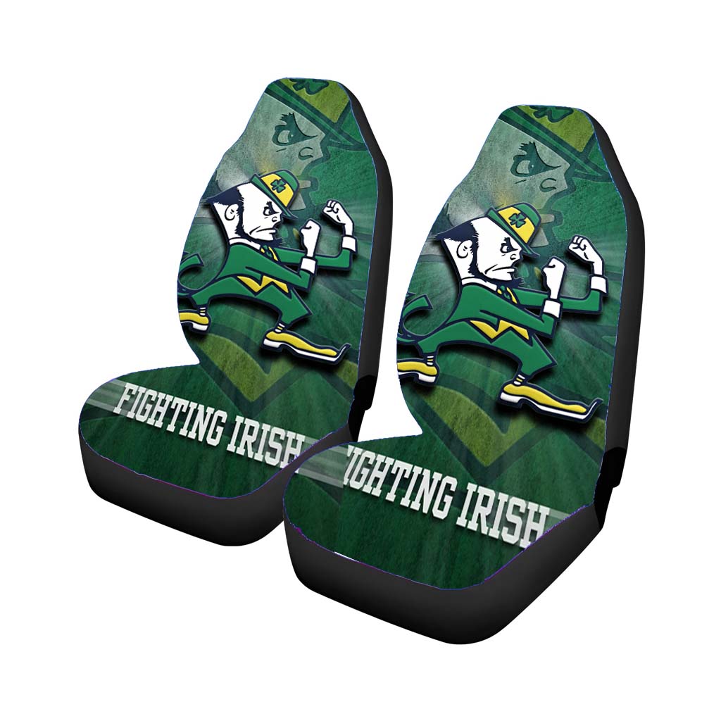 Fighting Irish Notre Dame Spot Light Green car Seat Covers