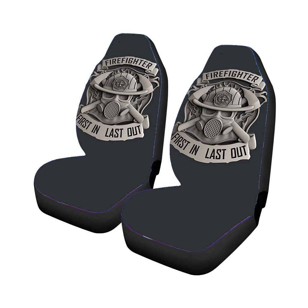 Fire Fighter Logo Last Out car Seat Covers