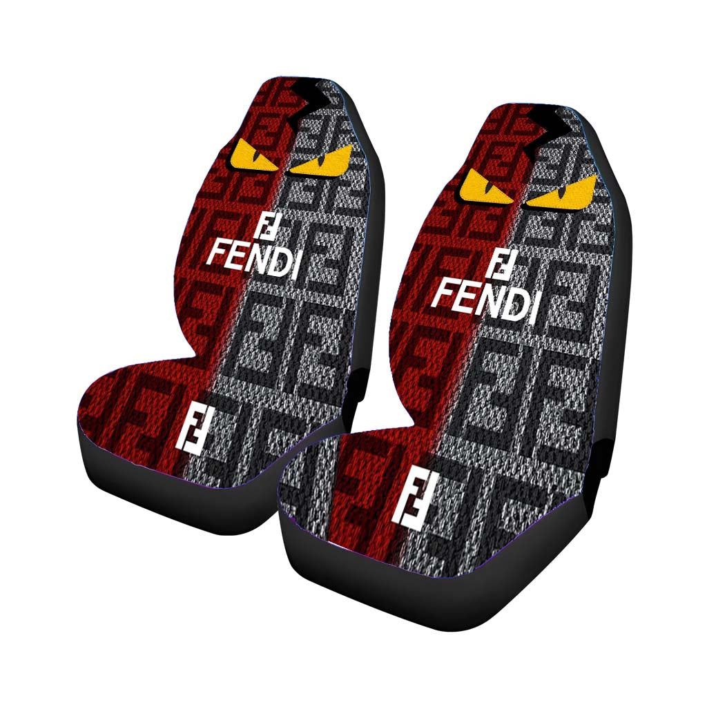Fl Fendi Red Grey car Seat Covers