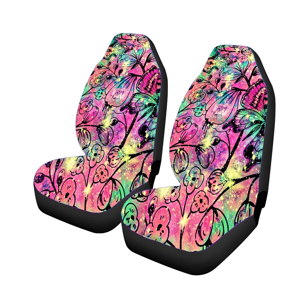 Floral Galaxy Wallpaper August car Seat Covers