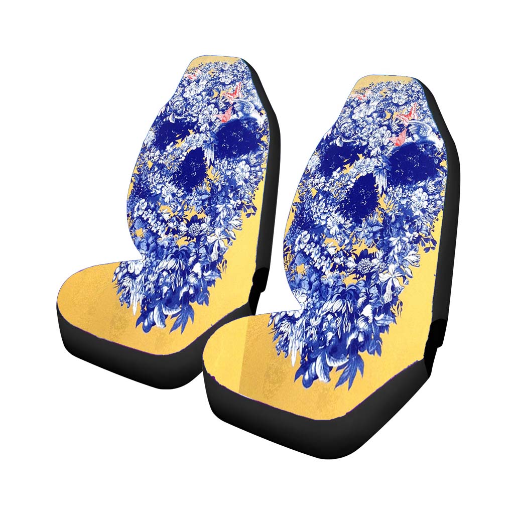 Floral Skull car Seat Covers