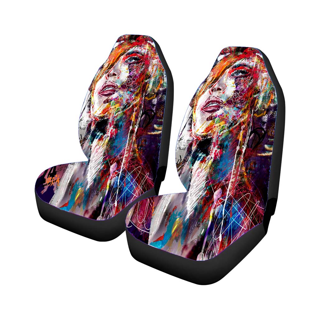 Girls Abstract Art Line car Seat Covers