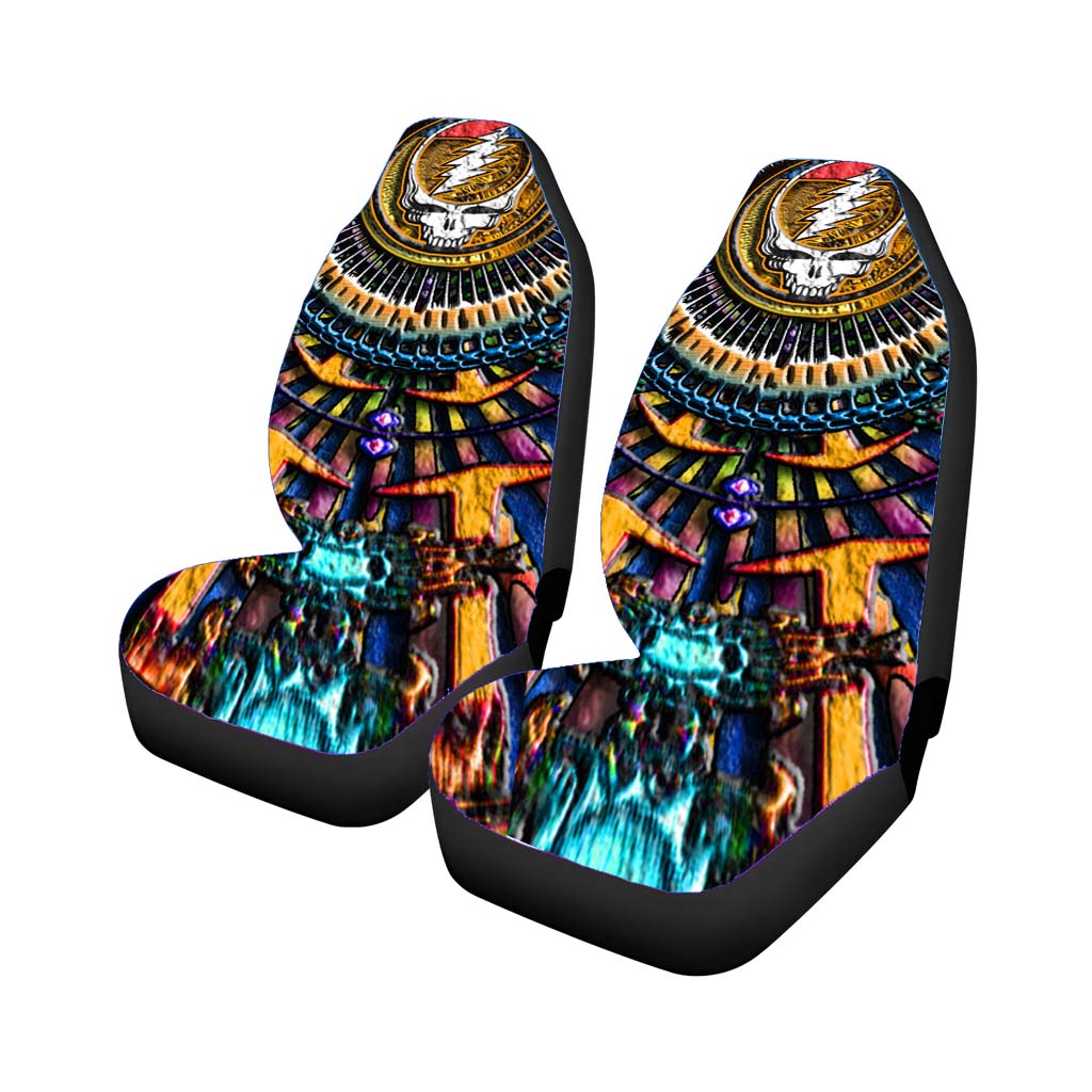 Grateful Dead I Steal Your Face Mandala Style car Seat Covers
