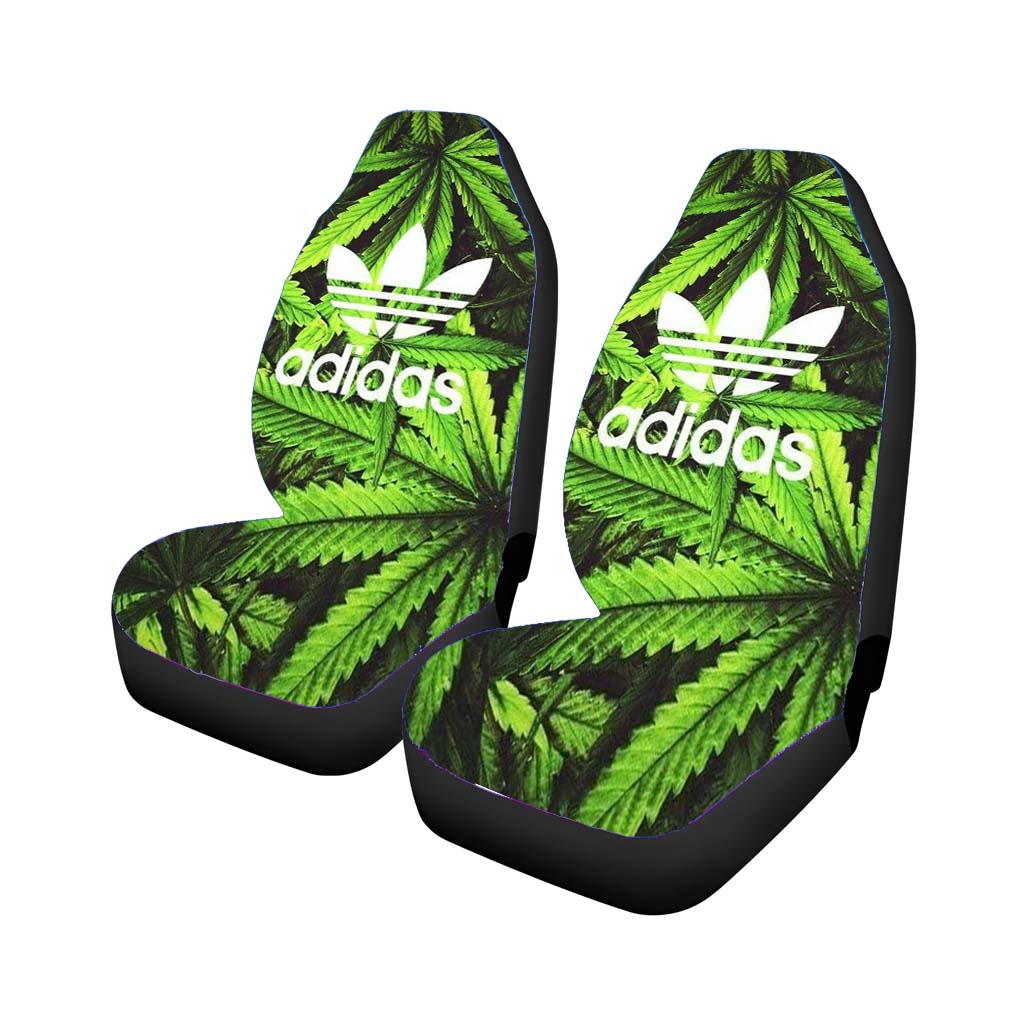 Green Adidas Weed Pattern car Seat Covers