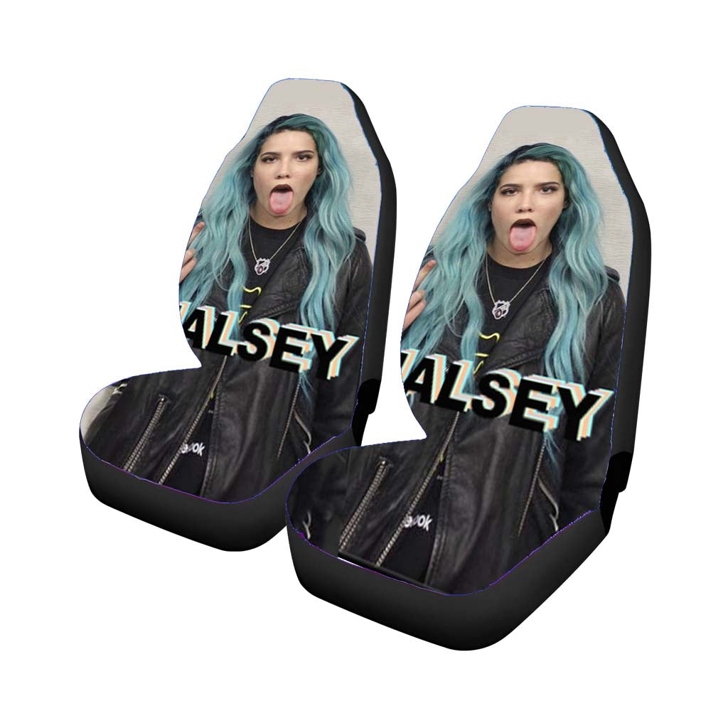 Halsey Blue Hair car Seat Covers