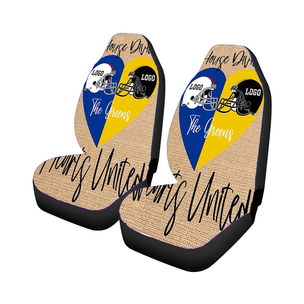 House Divided Hearts United car Seat Covers