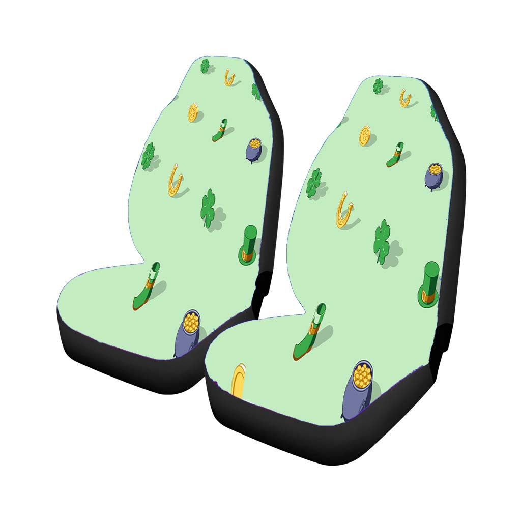 Isometric St Patricks Day Pattern 09 car Seat Covers