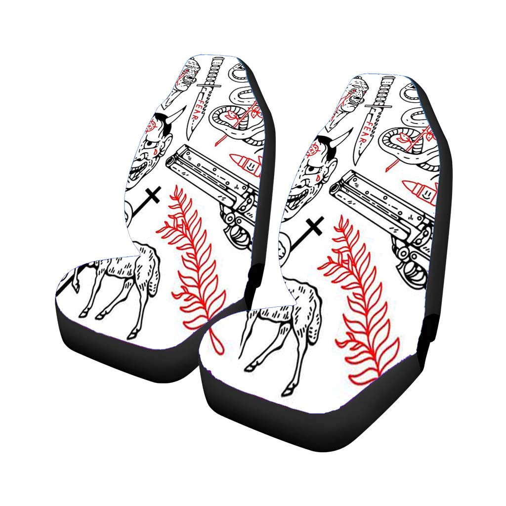 Japanese Tattoo Flash Pattern car Seat Covers