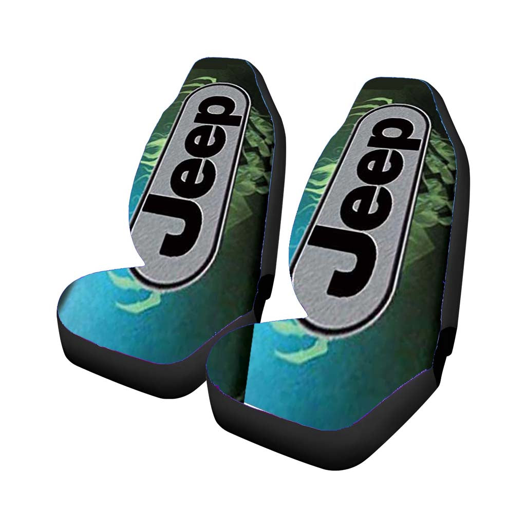 Jeep Green Flames car Seat Covers
