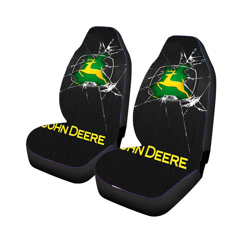 John Deere Cracked Glass Logo car Seat Covers