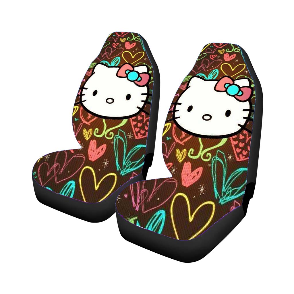 Kitty Cat Love Glow Pattern car Seat Covers