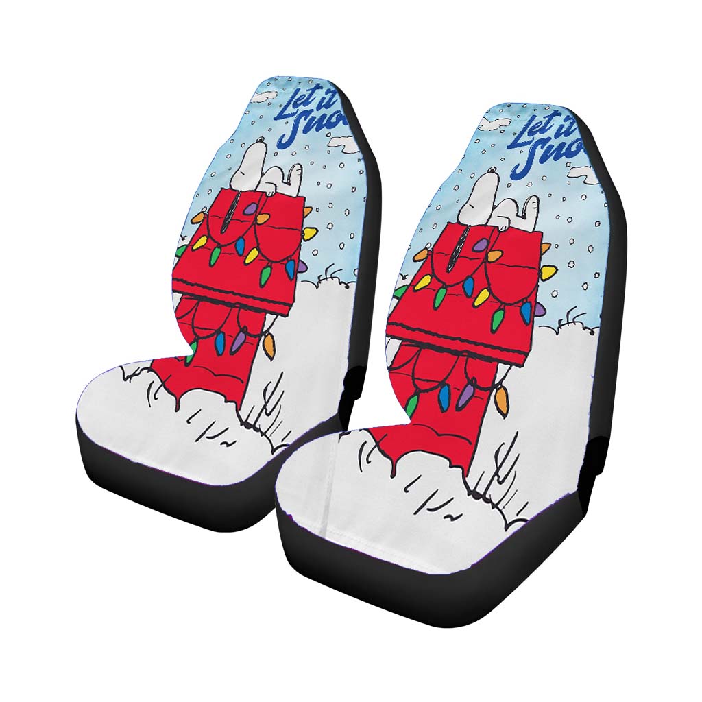 Let It Snow Snoopy Christmas car Seat Covers
