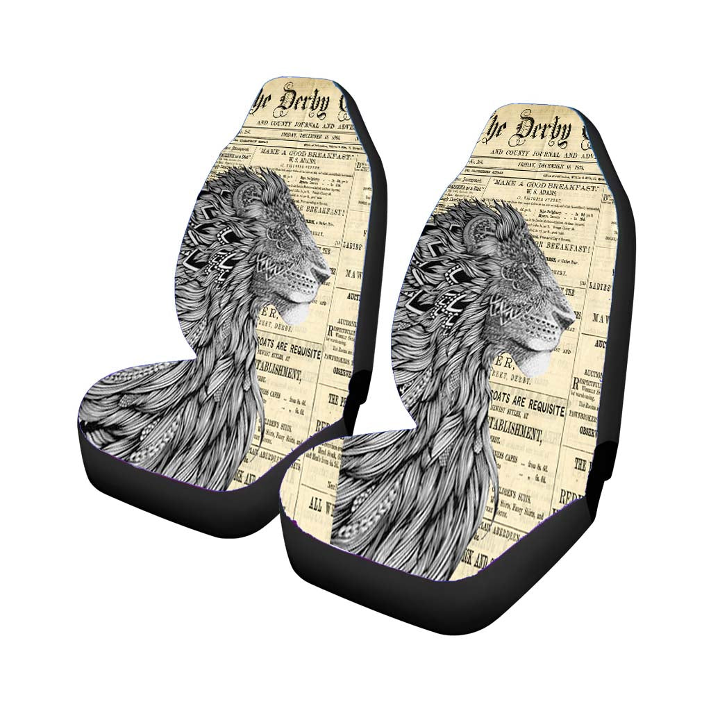 Lion King Aztec Old Newspaper car Seat Covers