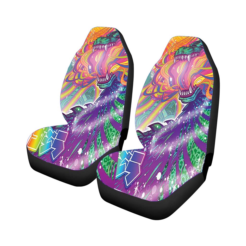 Lisa Frank Godzilla car Seat Covers