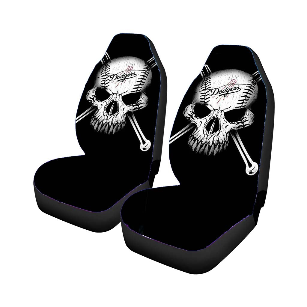 Los Angeles Dodgers Skull car Seat Covers