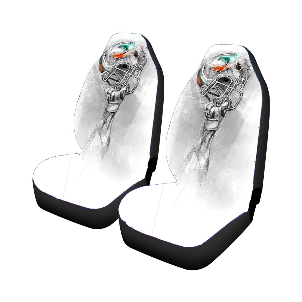 Miami Hurricanes Helmets car Seat Covers