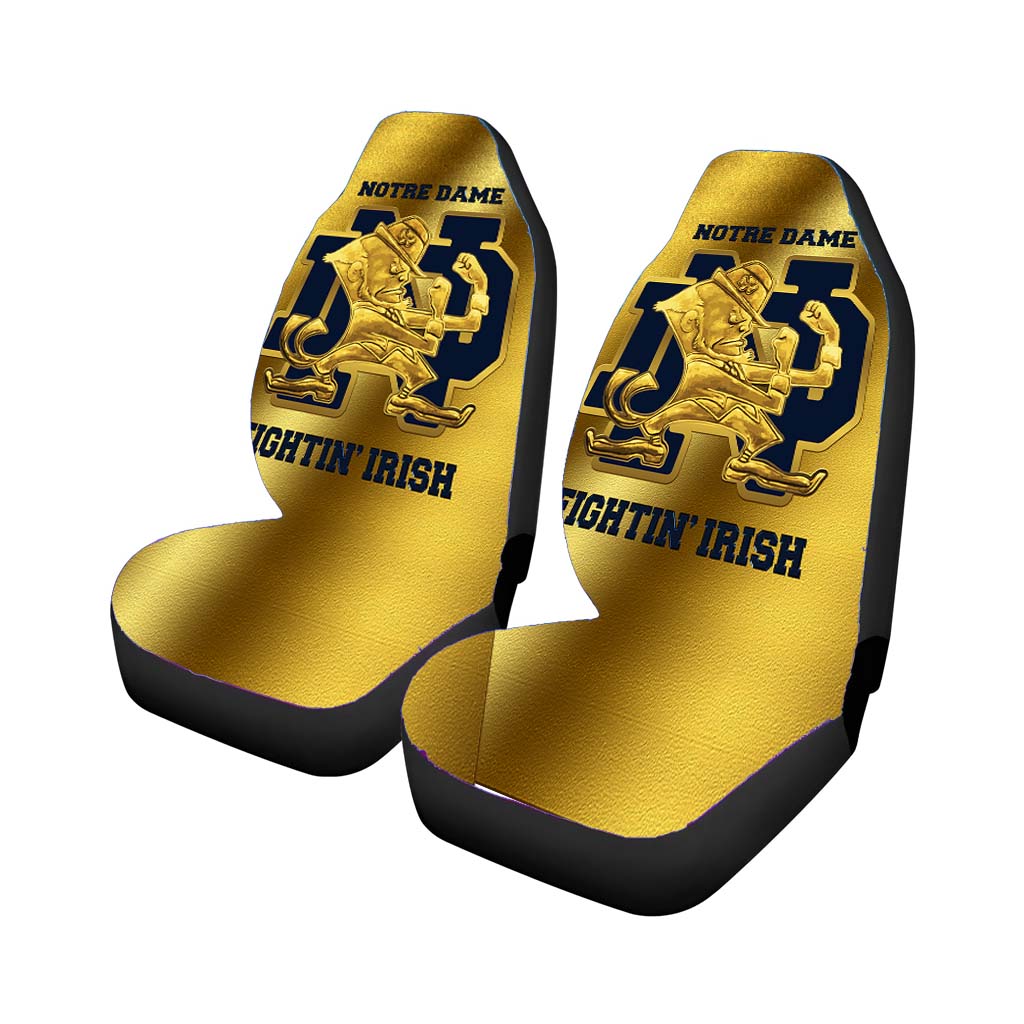 Notre Dame Fighting Irish Football Golden Flag car Seat Covers