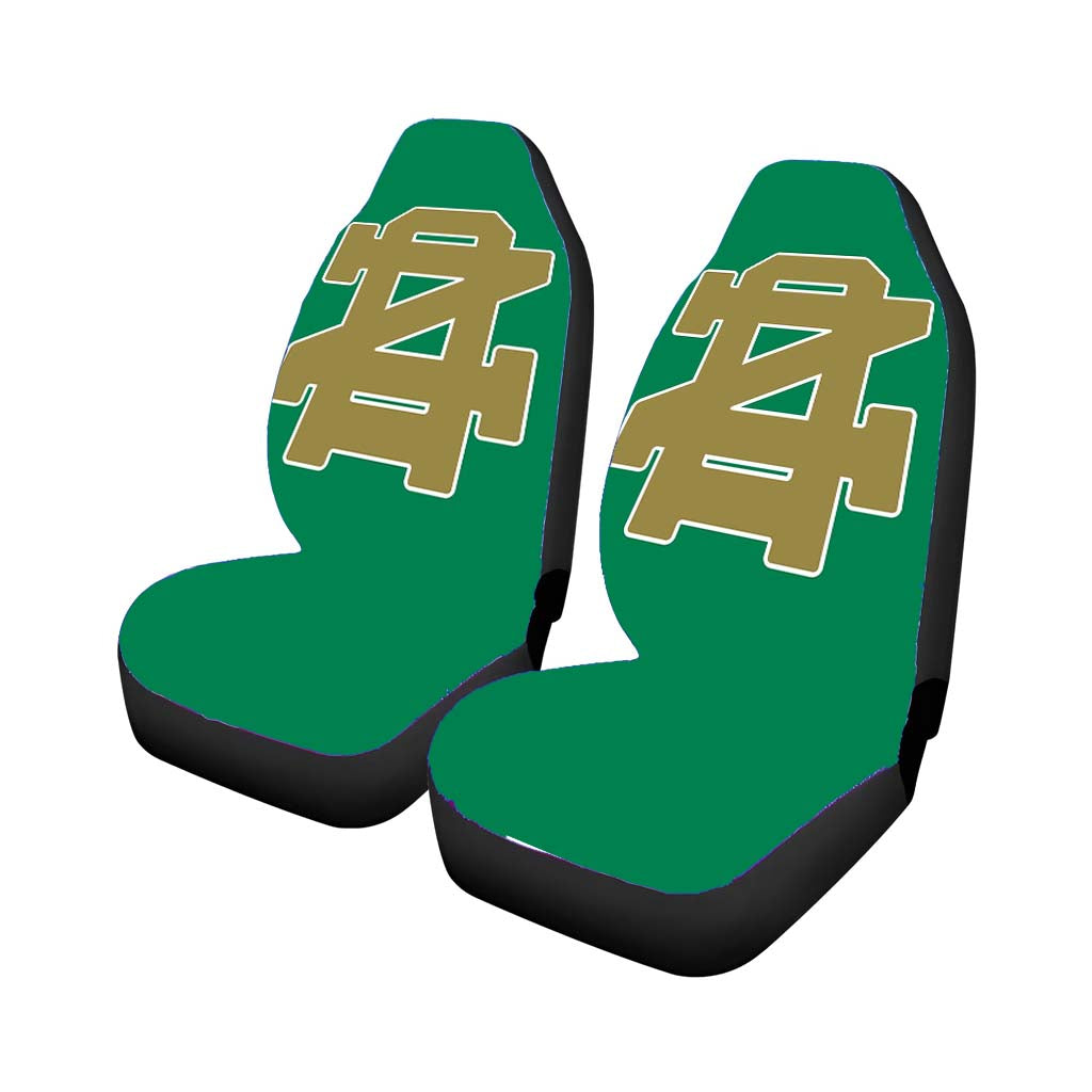 Notre Dame Fighting Irish Gold And Green car Seat Covers