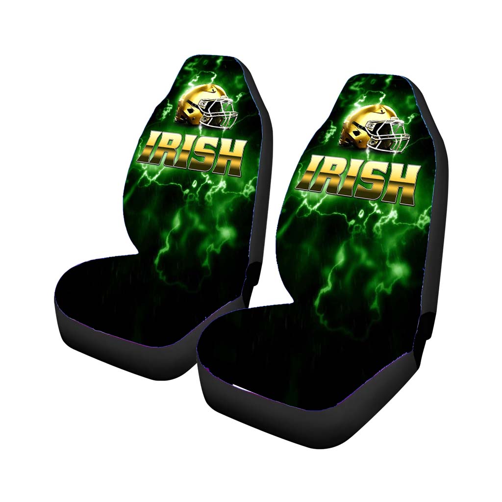Notre Dame Irish Logo Green car Seat Covers