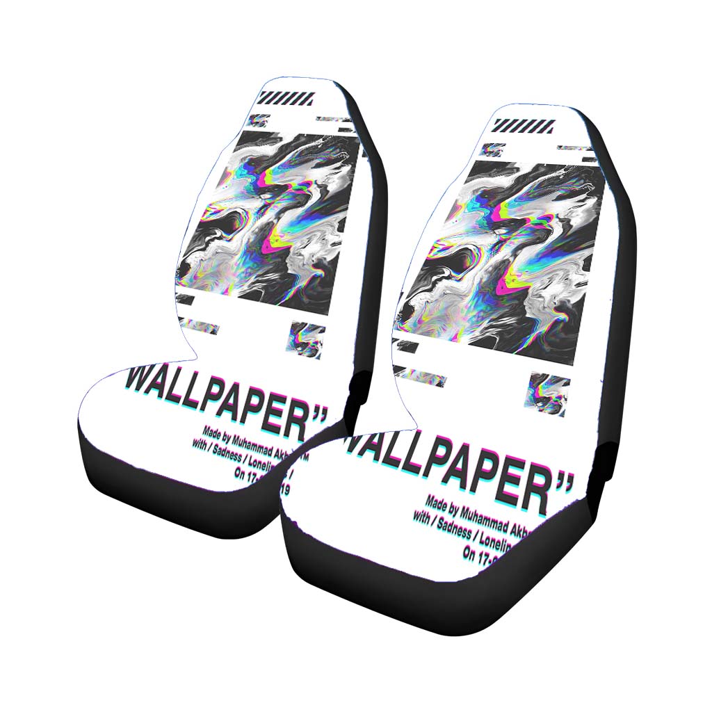 Off White Abstract White Aesthetics car Seat Covers